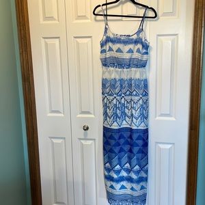 Old Navy blue and white dress. Size large US